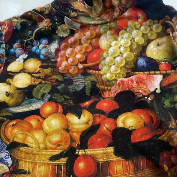 Samantha Pleet Harvest Fruit Print Mock Neck Bodysuit - Picture 5 of 14